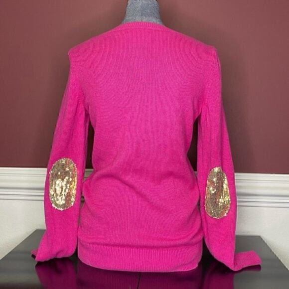 Banana Republic Pink and Gold Crew Neck Sweater sz S - Picture 3 of 3